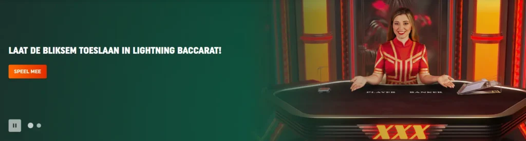 Baccarat bij Winn Itt live casino