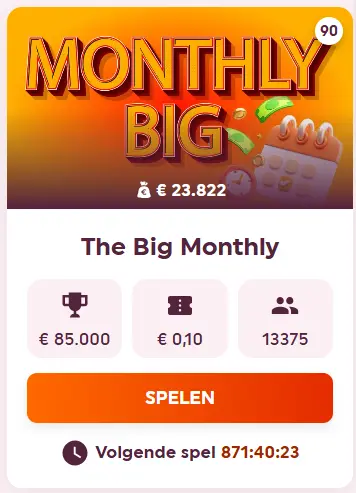 Monthly Big Winn Itt Bingo
